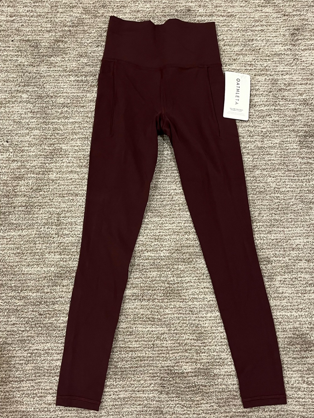 Athleta Burgundy High-Waist Leggings